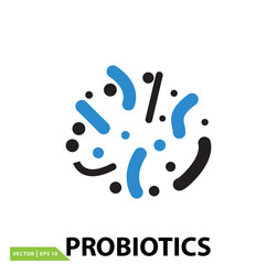 Probiotics icon vector logo template