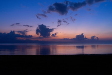 amanecer, hora azul