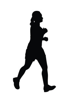 recommend clip art: Female runner silhouette vector, athlete