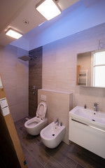 Fototapeta na wymiar unfinished stylish bathroom interior