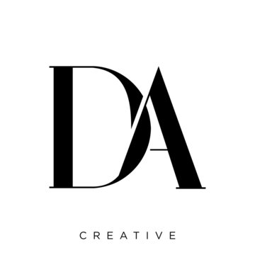 da logo letter with alphabet
