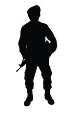 Soldier silhouette vector