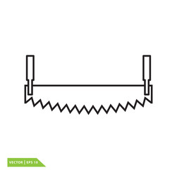 Hand saw icon vector logo template