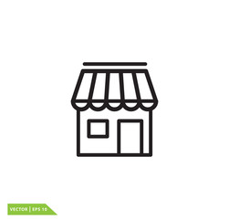 Store icon vector logo template