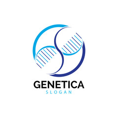 Human DNA and genetic vector icon design illustration
