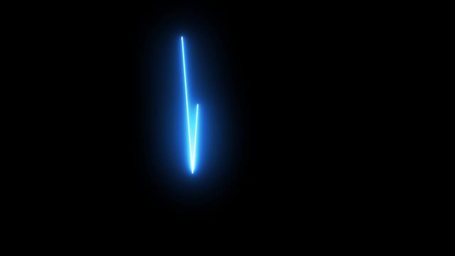 Cardiogram heartbeat pulse glowing blue neon light loop animated background. heart rate loopable animation.
