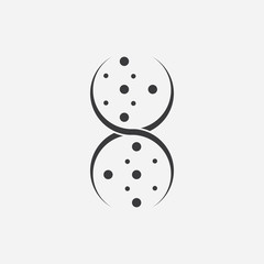 Human DNA and genetic vector icon design illustration