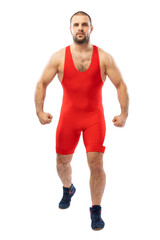 Greco-Roman wrestler for sports design.