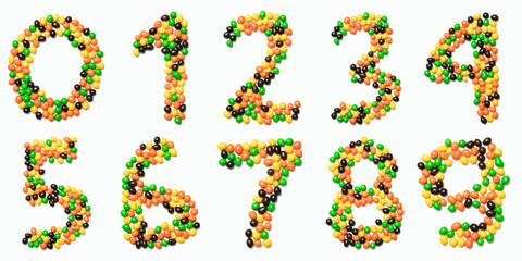  Food pattern made from children's candy.