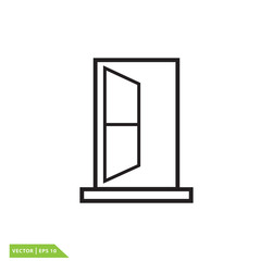 Window icon vector logo design template