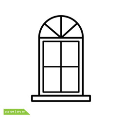 Window icon vector logo design template