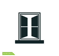 Window icon vector logo design template