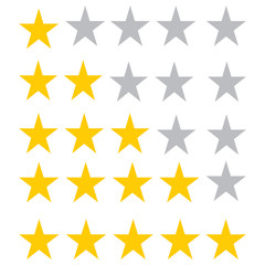 RATTING STAR ICON, ONE RATTING STAR SET ICON