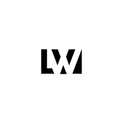 LW L W Letter Logo Design Vector