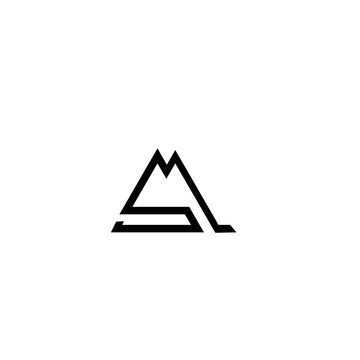 MS SM S M Letter Logo Design Vector