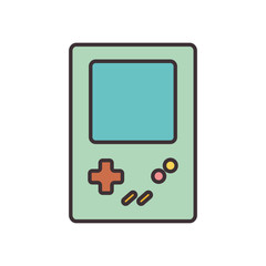 Isolated portable console line fill style icon vector design