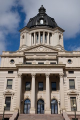 Fototapeta na wymiar South Dakota state capitol building facade view