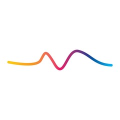Wave line vector icon