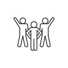 Isolated avatars line style icon vector design