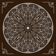 Mandala with floral patterns