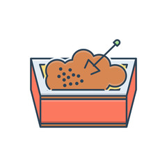 Color illustration icon for sandbox 