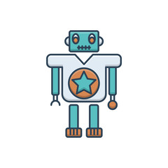 Naklejka premium Color illustration icon for toy 