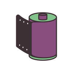 Isolated camera roll line fill style icon vector design