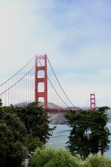  A view of the golden gate bridge in San Francisco, California.
