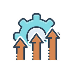 Color illustraction icon for workplan 