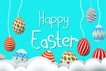 Happy easter day with egg