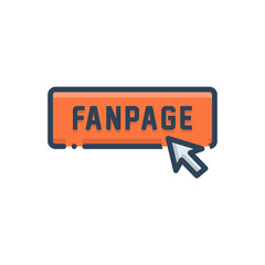 Color illustration icon for fanpage 