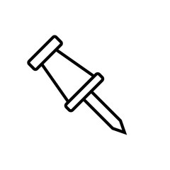 Pushpin outline icon