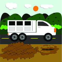 Obraz premium vector illustration of truck