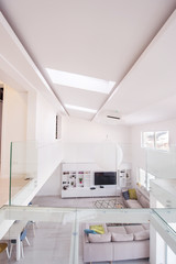 interior of a two level apartment