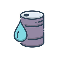 Color illustration icon for crude 