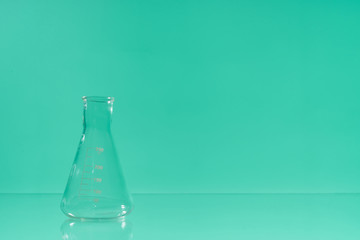 Chemical vessels. Glass flasks. Laboratory utensil.