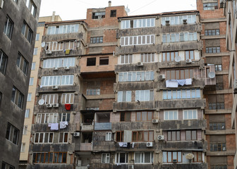 Old soviet style residential building, Yerevan, Armenia