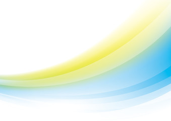 抽象　曲線　背景　水色と黄色