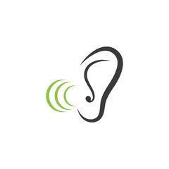 Hearing Logo Template vector icon
