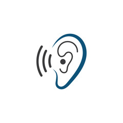 Hearing Logo Template vector icon
