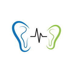 Hearing Logo Template vector icon