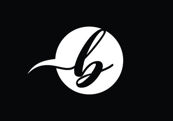 B  Initial letter logo design, Creative Modern Letters Vector Icon Logo Illustration.