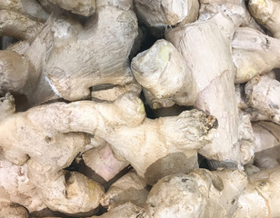 Close-Up Of Fresh Ginger. Healthy Fresh Food Background.