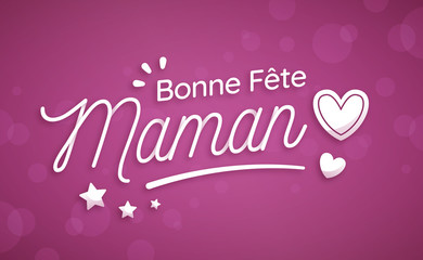 Naklejka na ściany i meble Bonne Fête Maman - Fête des Mères