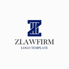z lawfirm logo design inspiration . letter Z for law firm logo design . business logo design template