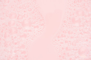 Pink bubbles background with copy space.