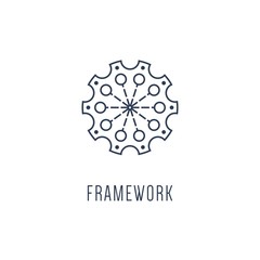 Framework. Simple element illustration.Vector linear icon isolated on white background.
