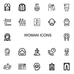 Editable 22 woman icons for web and mobile