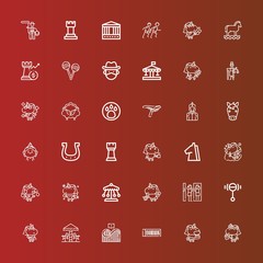 Editable 36 horse icons for web and mobile