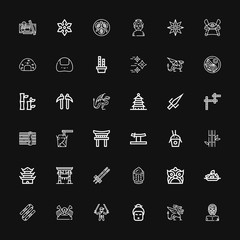 Editable 36 japanese icons for web and mobile